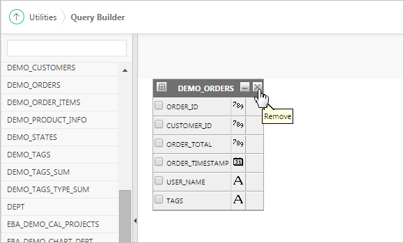 Description of query_builder_remove.png follows