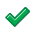 This is a screenshot of the check mark icon. Its details are described in the text in the adjacent column.