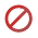 This is a screenshot of the round red circle with diagonal line icon. Its details are described in the text in the adjacent column.